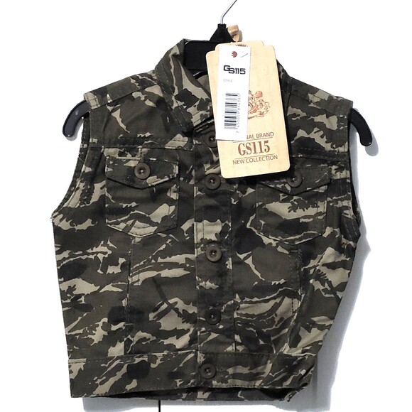 NWT ORIGINAL BRAND GS115 CAMO JACKET Vest TODDLER Boys Sz 2T Green Camo … - Picture 1 of 8